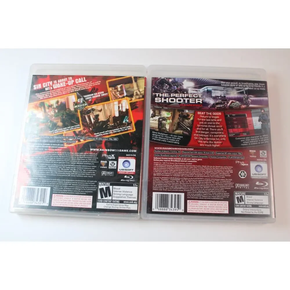 2 game lot/bundle: Rainbow Six Vegas 1 + 2 (Sony Playstation 3, PS3) Complete